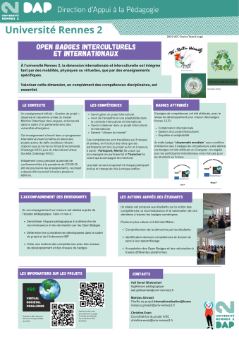Poster du projet IVSC sur les Open Badges interculturels et internationaux
