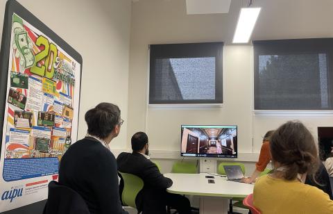 Photo de la démonstration du module interactif "20 dollars pour un mensonge"